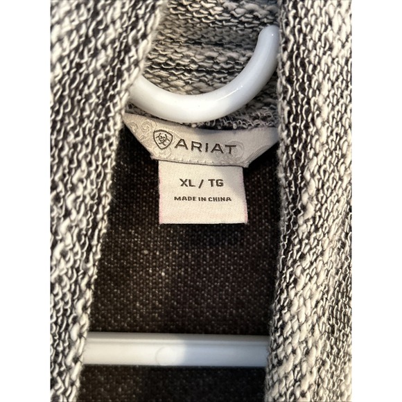 Ariat Swell Cardigan XL Cotton Polyester Open‎ Front Brown White - Picture 3 of 7